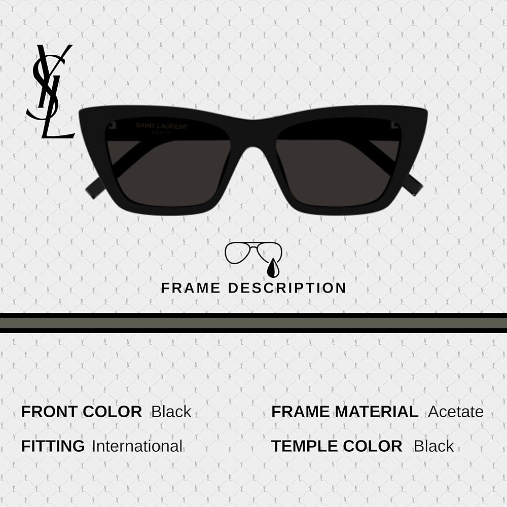 Amazon.com: SAINT LAURENT SL 276 MICA Cat-Eye Sunglasses With
